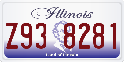 IL license plate Z938281