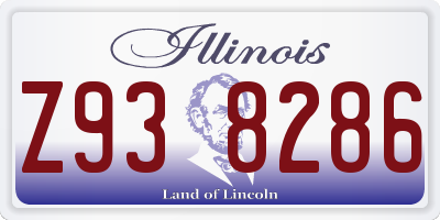 IL license plate Z938286