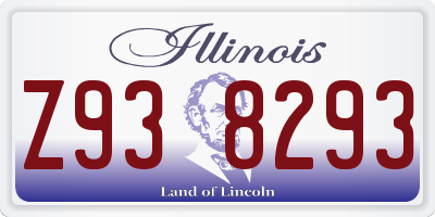 IL license plate Z938293
