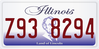 IL license plate Z938294