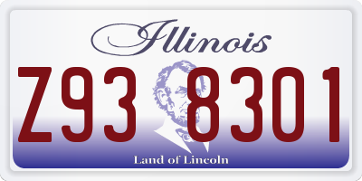 IL license plate Z938301