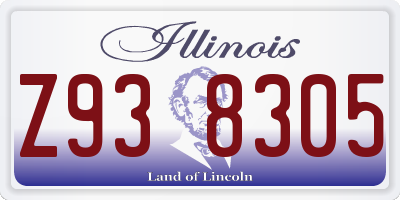 IL license plate Z938305