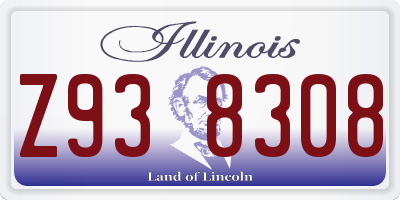 IL license plate Z938308