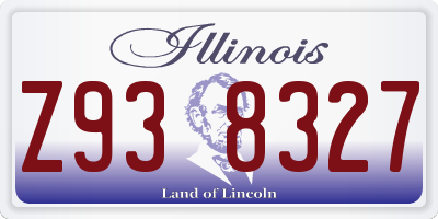 IL license plate Z938327