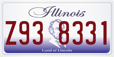 IL license plate Z938331