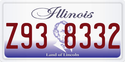 IL license plate Z938332
