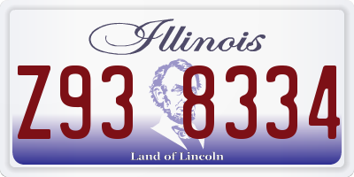 IL license plate Z938334