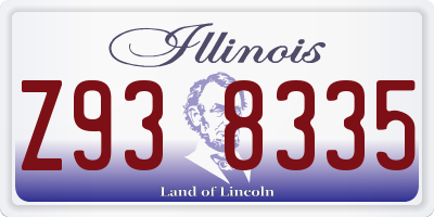 IL license plate Z938335