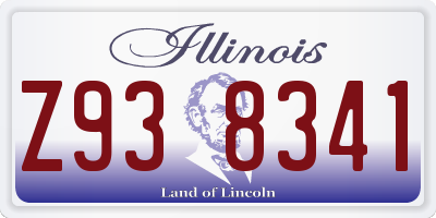 IL license plate Z938341