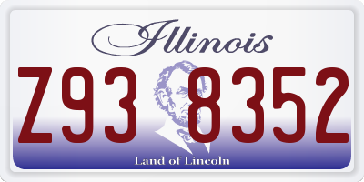 IL license plate Z938352