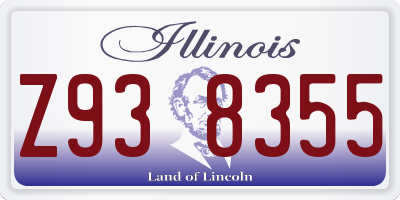 IL license plate Z938355