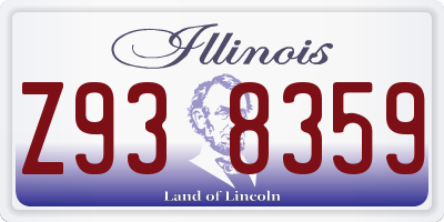 IL license plate Z938359