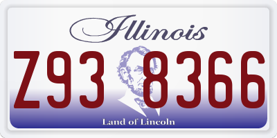 IL license plate Z938366