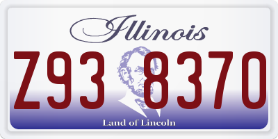 IL license plate Z938370