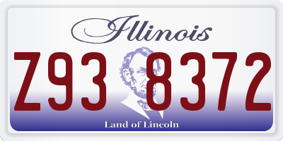IL license plate Z938372