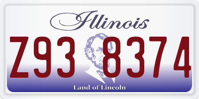 IL license plate Z938374