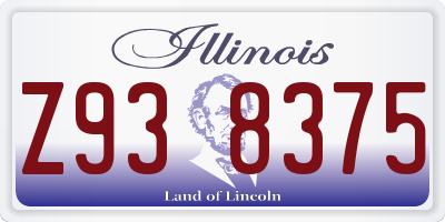 IL license plate Z938375