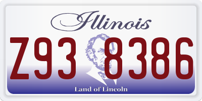 IL license plate Z938386