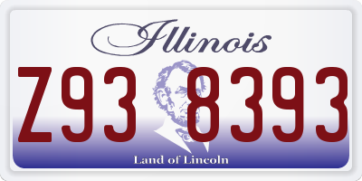 IL license plate Z938393