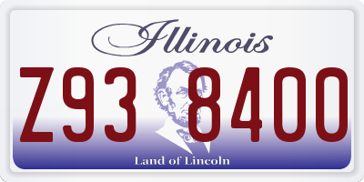 IL license plate Z938400