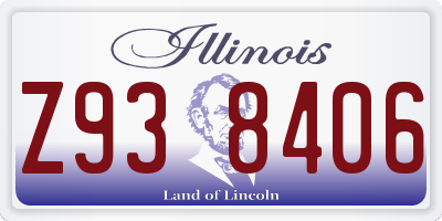 IL license plate Z938406