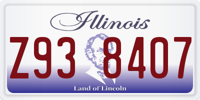 IL license plate Z938407