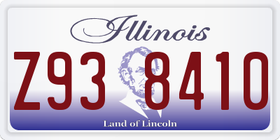 IL license plate Z938410
