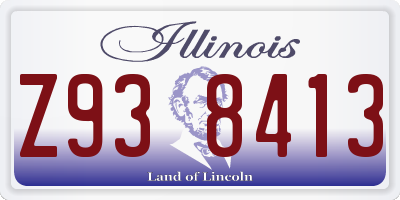 IL license plate Z938413