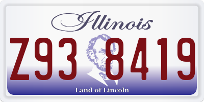 IL license plate Z938419