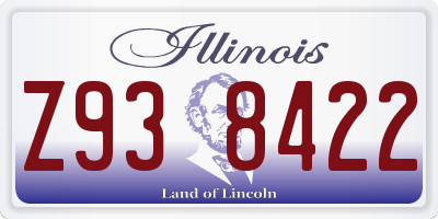 IL license plate Z938422