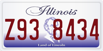 IL license plate Z938434