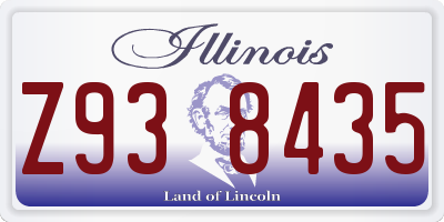 IL license plate Z938435