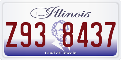 IL license plate Z938437