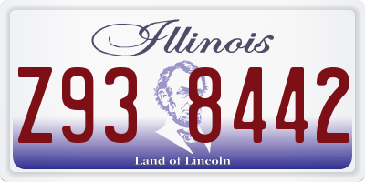 IL license plate Z938442