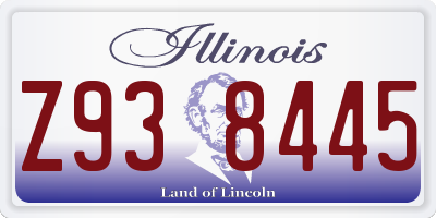IL license plate Z938445