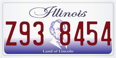 IL license plate Z938454