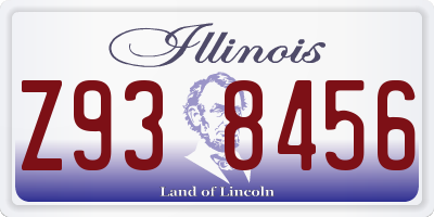 IL license plate Z938456