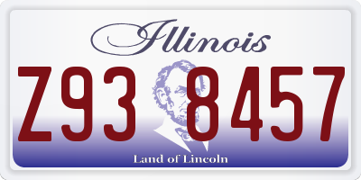 IL license plate Z938457