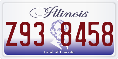 IL license plate Z938458