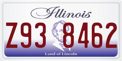 IL license plate Z938462