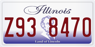 IL license plate Z938470