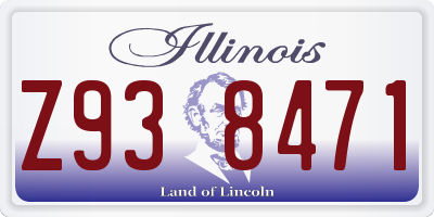IL license plate Z938471