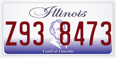 IL license plate Z938473