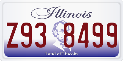 IL license plate Z938499
