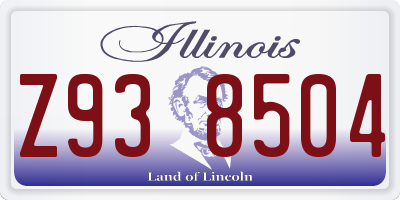 IL license plate Z938504