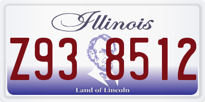 IL license plate Z938512