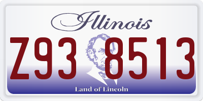 IL license plate Z938513