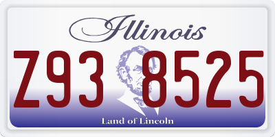 IL license plate Z938525