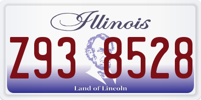 IL license plate Z938528