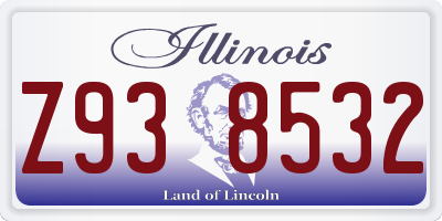 IL license plate Z938532